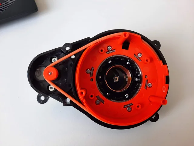 Reference photograph: LDS02RR LIDAR bearing and motor.