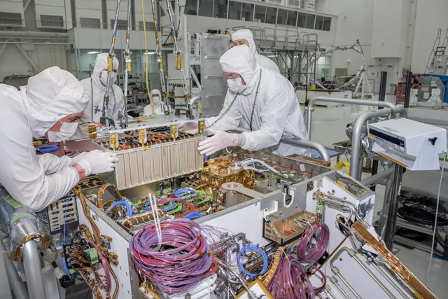 Reference photograph: Mars 2020 integration of the rover motor controller assembly PIA23194.